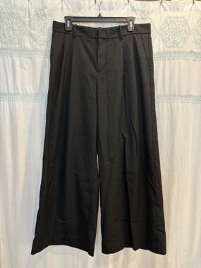 Madewell Petite Harlow Superwide Leg Trouser in Brushed Twill